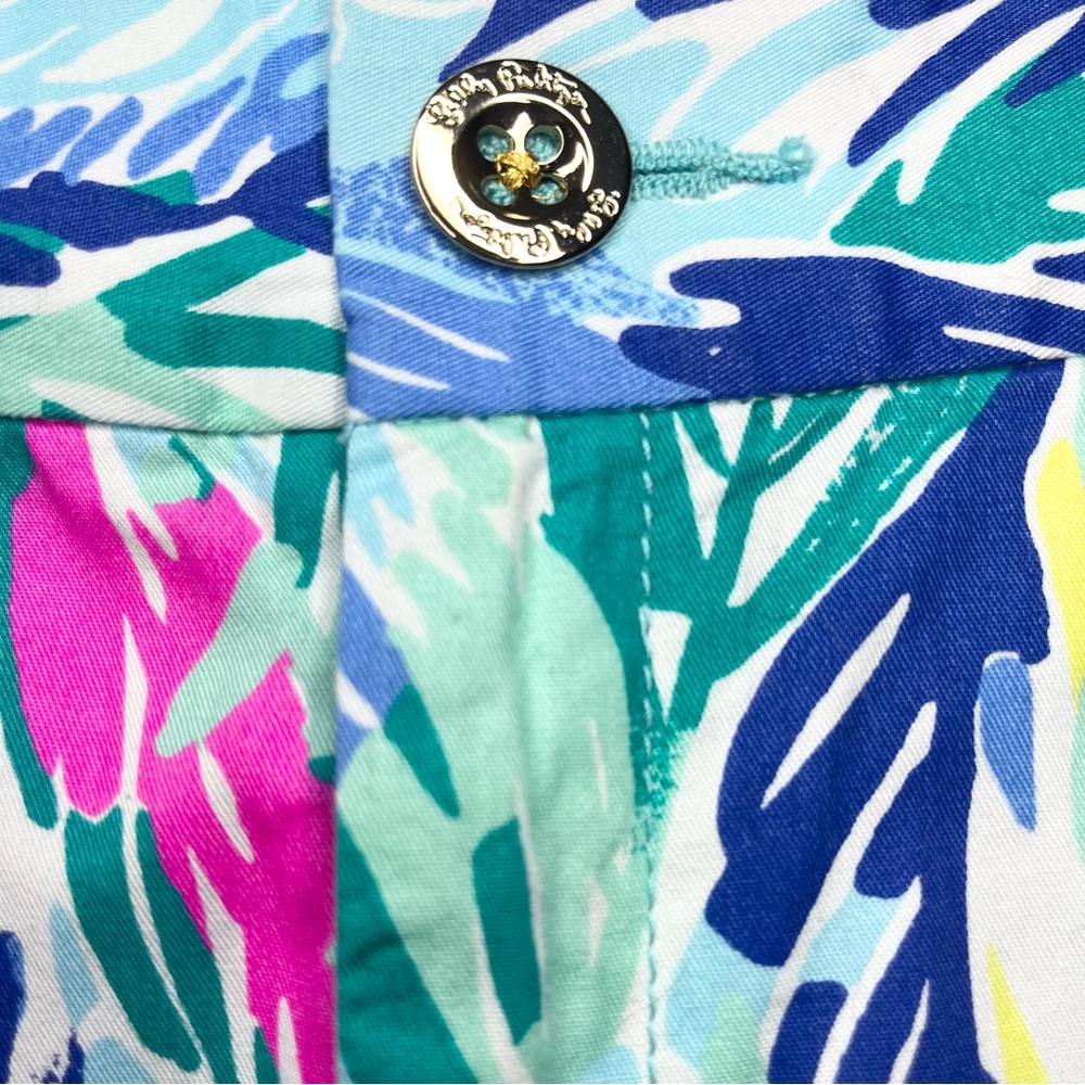 Lilly Pulitzer 100% Cotton Summer Tropical Print Shorts - Picture 2 of 8